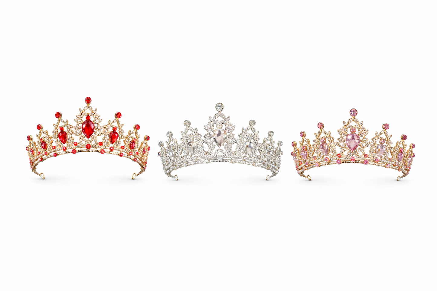 Tiara Groot Zilver, Rood of Roze